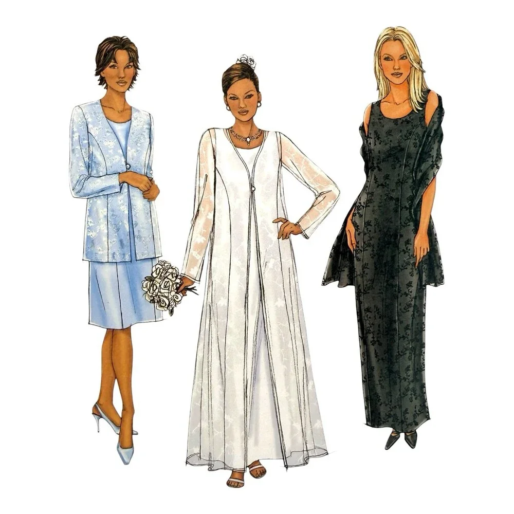 VTG 2004 Butterick Sewing Pattern Womens Jacket Duster Dress Stole s16-20 #B4144